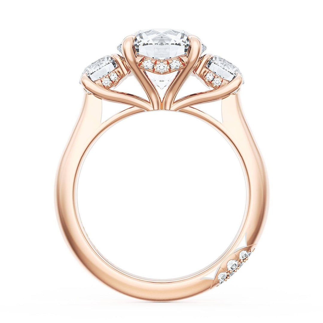 Round 3-Stone Engagement Ring