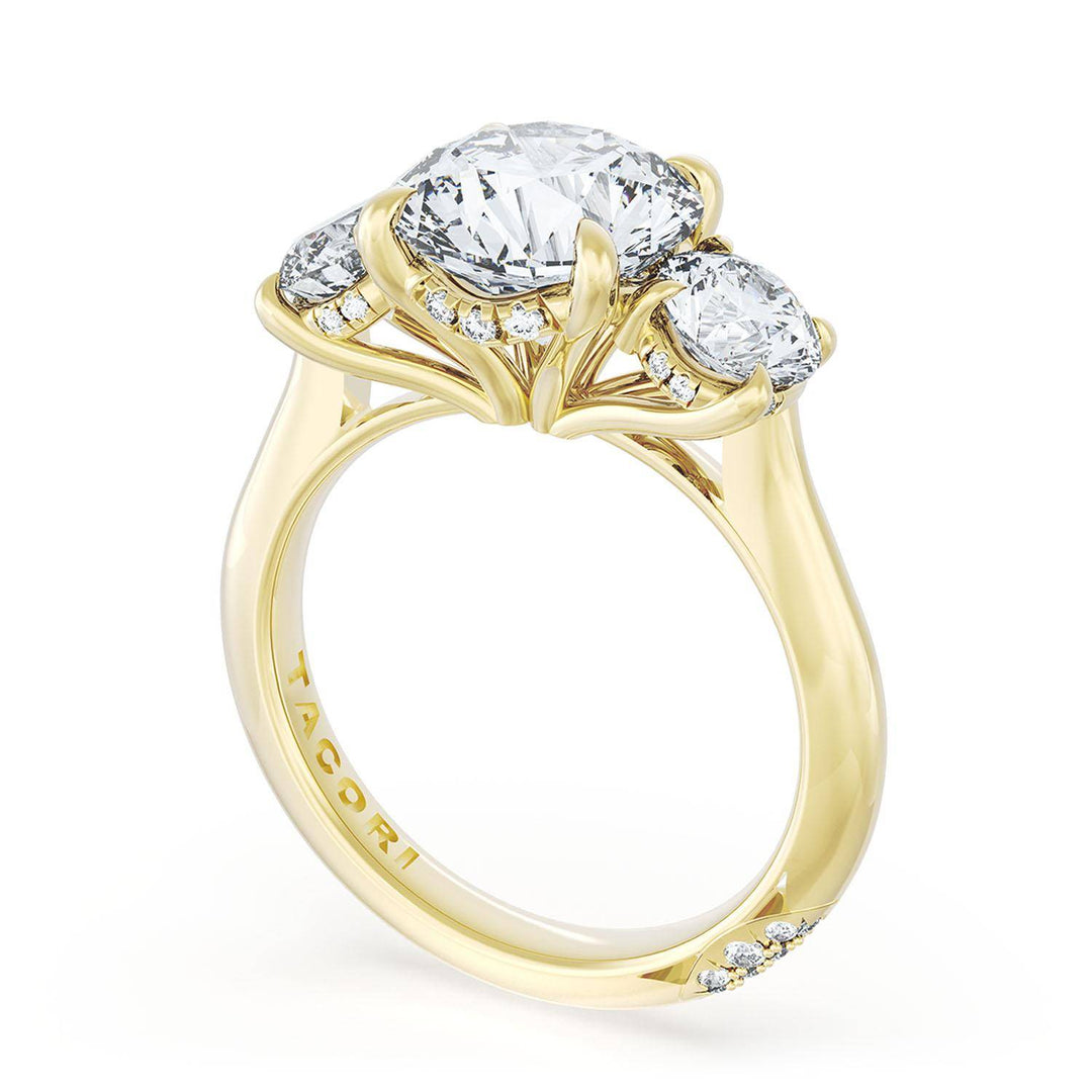 Round 3-Stone Engagement Ring