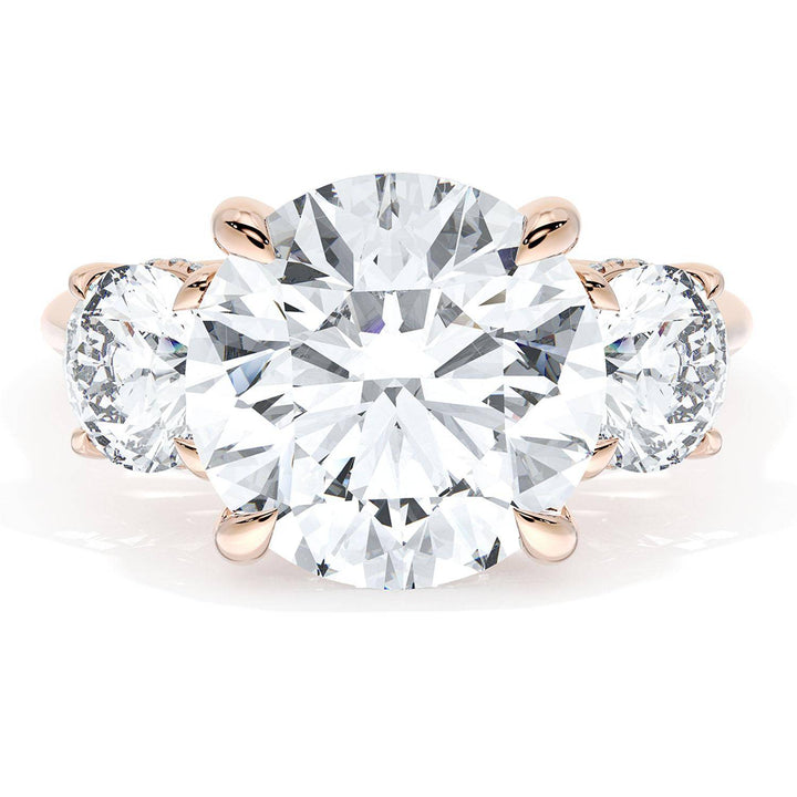 Round 3-Stone Engagement Ring