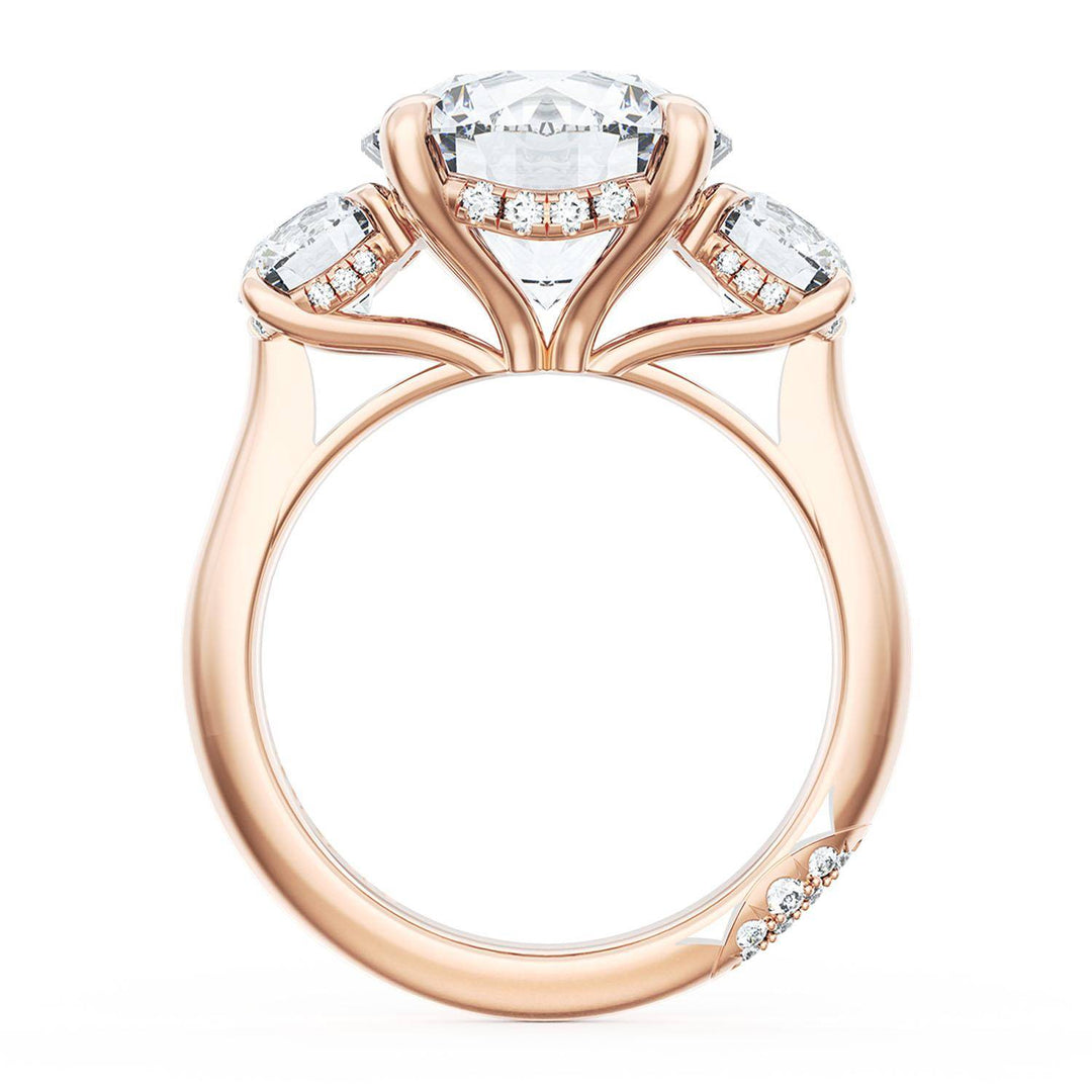 Round 3-Stone Engagement Ring