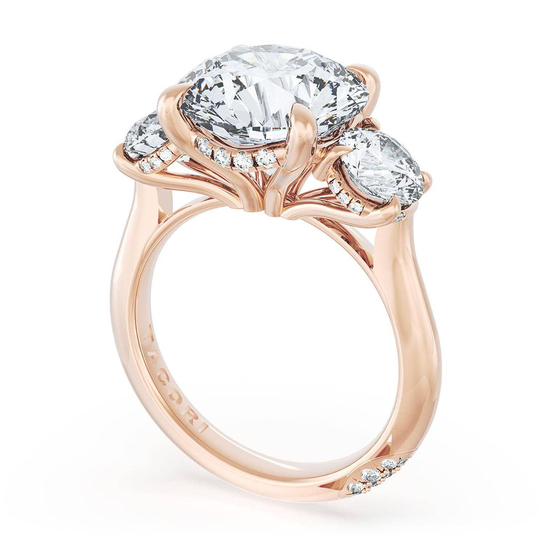 Round 3-Stone Engagement Ring