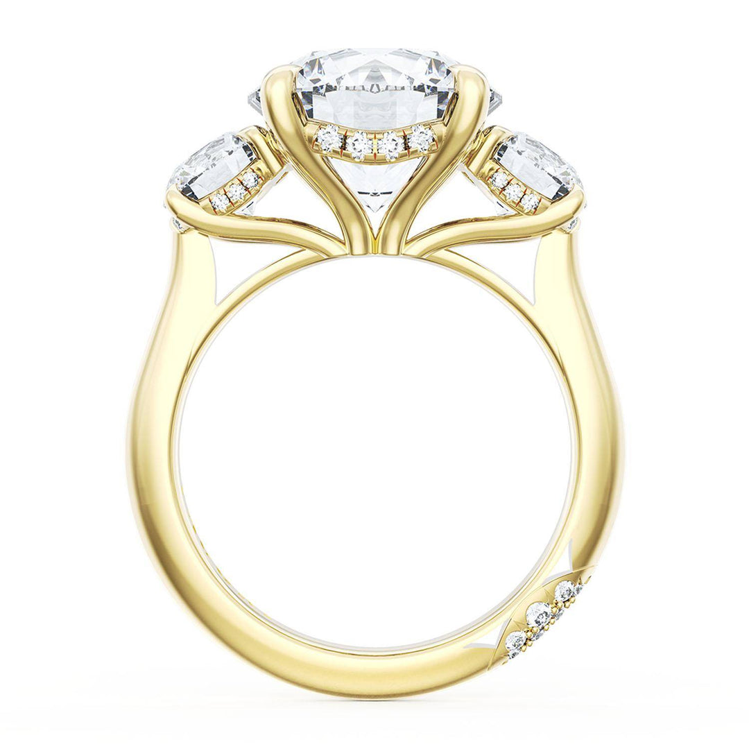 Round 3-Stone Engagement Ring