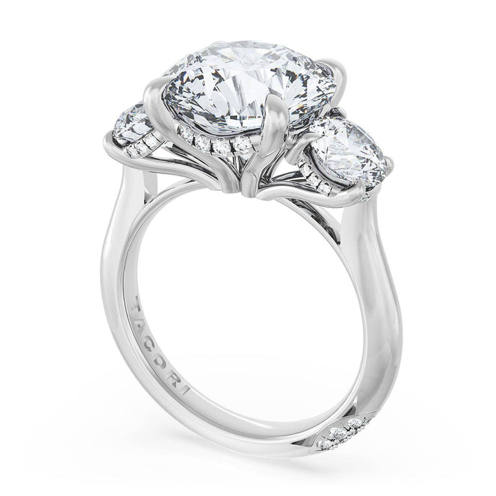 Round 3-Stone Engagement Ring