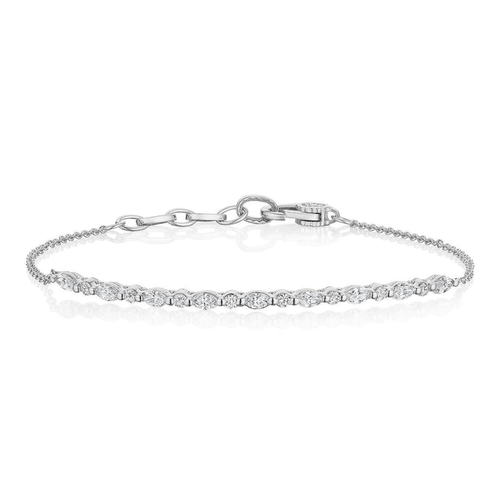 Marquise and Round Diamond Bracelet