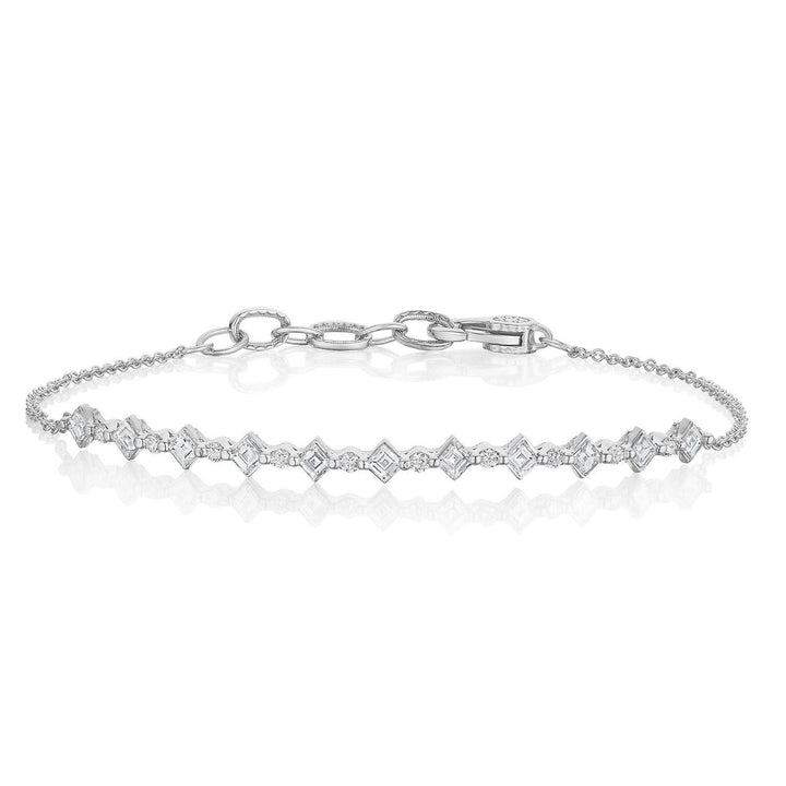 Carré and Round Diamond Bracelet