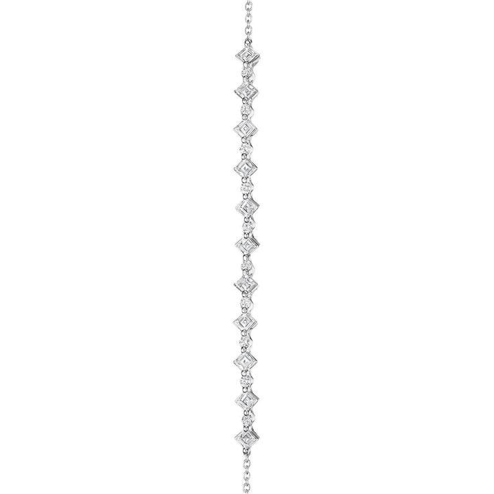 Carré and Round Diamond Bracelet