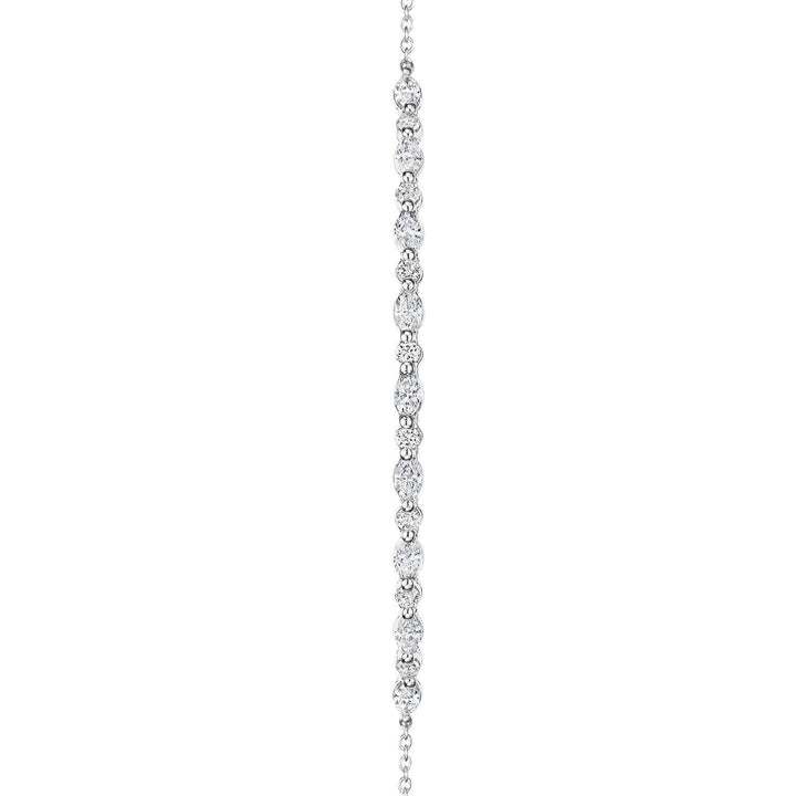 Marquise and Round Diamond Bracelet in 18kt White Gold