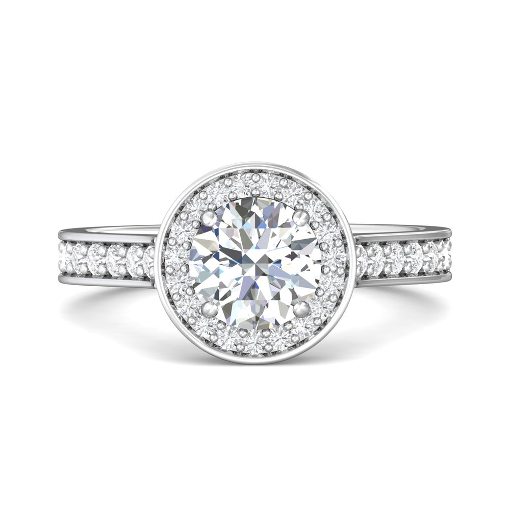 14K Gold White Micropave Halo Engagement Ring from the Micropave Halo collection - 5204RD_14KW_RdH_6.5_Std_H-I_SI2