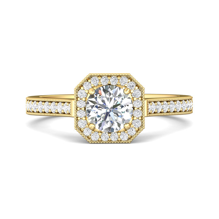 Micropave Halo Engagement Ring from the Micropave Halo collection