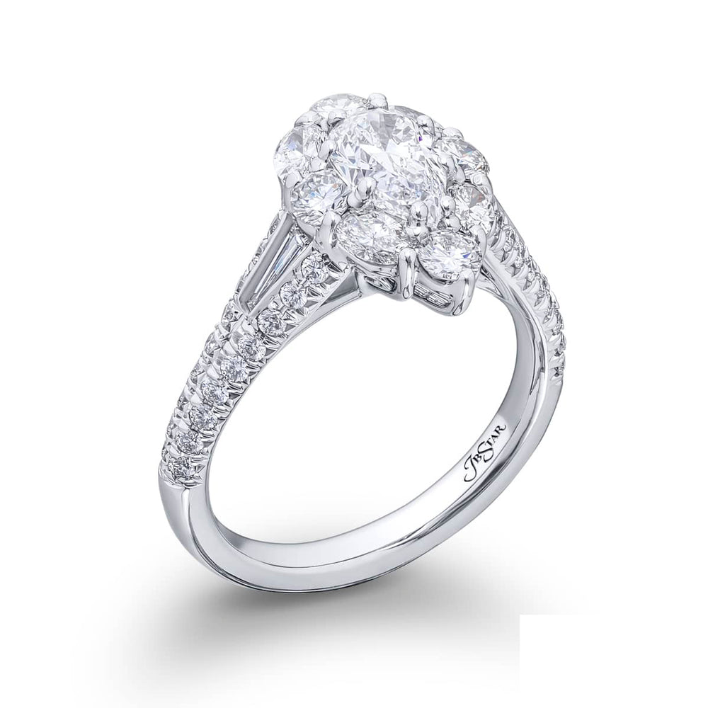 0.70 ct. GIA-Certified Pear-Shaped Diamond Ring in Platinum
