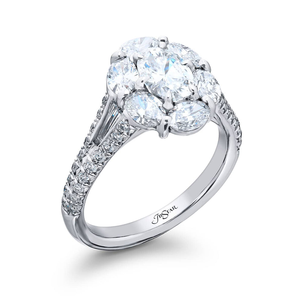 0.70 ct. GIA-Certified Oval Diamond Ring in Platinum