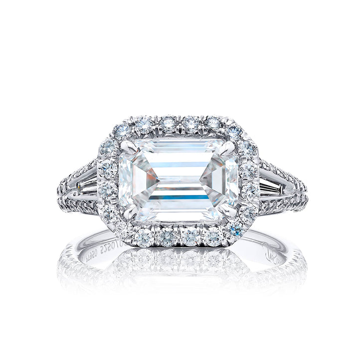 2.50 ct. GIA-Certified Emerald-Cut Diamond Ring in Platinum