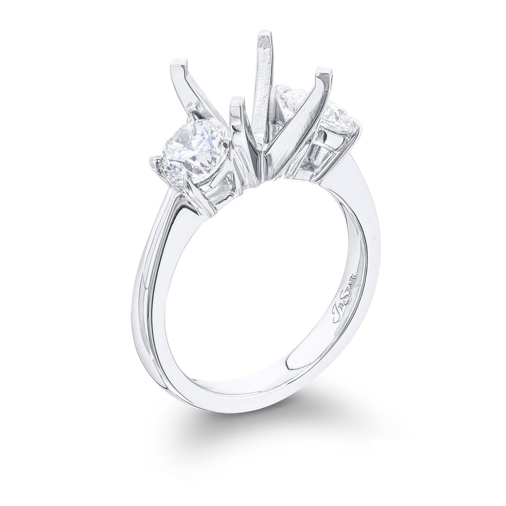 Diamond Semi Mount Round Cut 1.42 ctw. Shared Prong