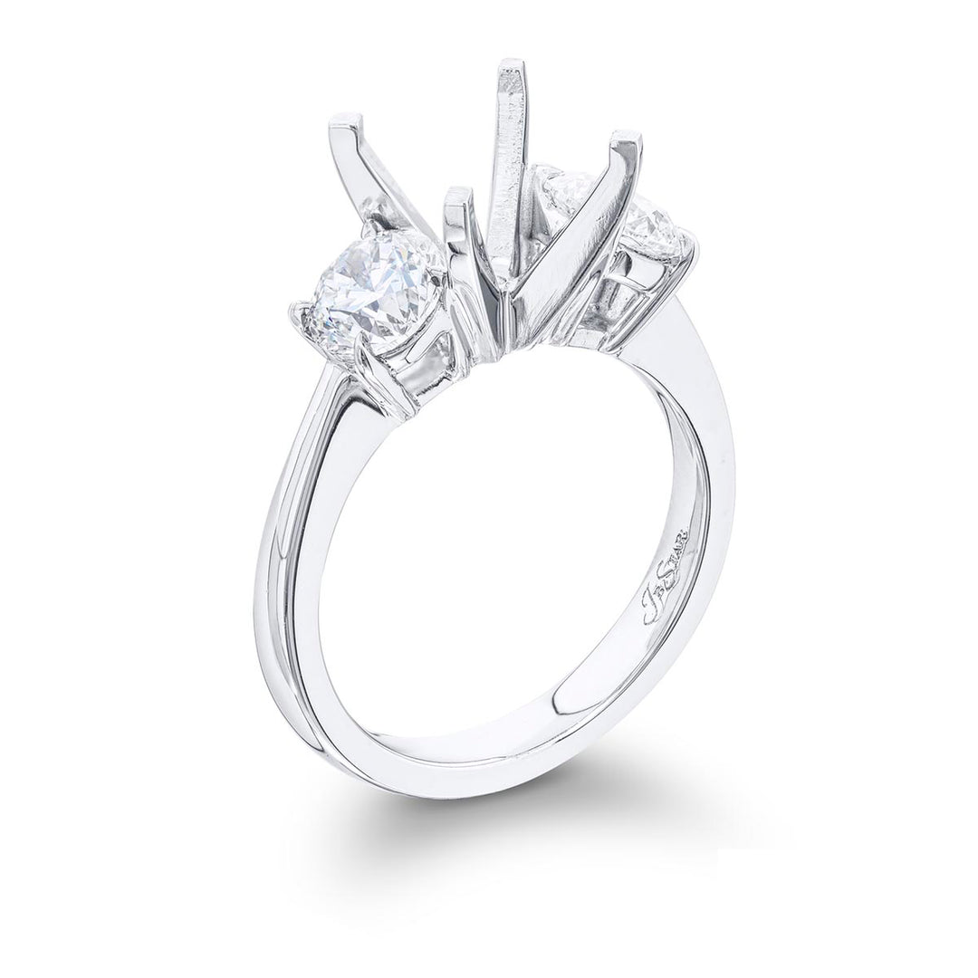 Diamond Semi Mount Round Cut 1.42 ctw. Shared Prong