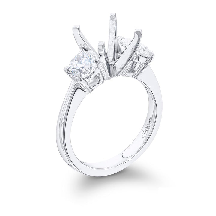 Diamond Semi Mount Round Cut 1.42 ctw. Shared Prong