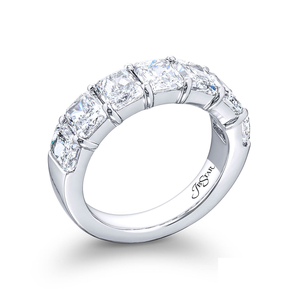Elegance Elevated | Classic Single-Row Radiant-Cut GIA-Certified Diamond Band