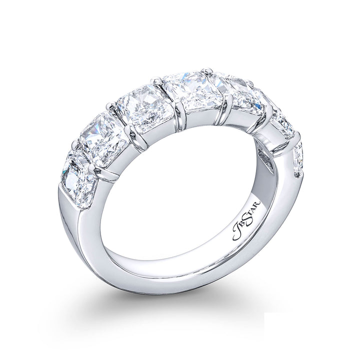 Elegance Elevated | Classic Single-Row Radiant-Cut GIA-Certified Diamond Band