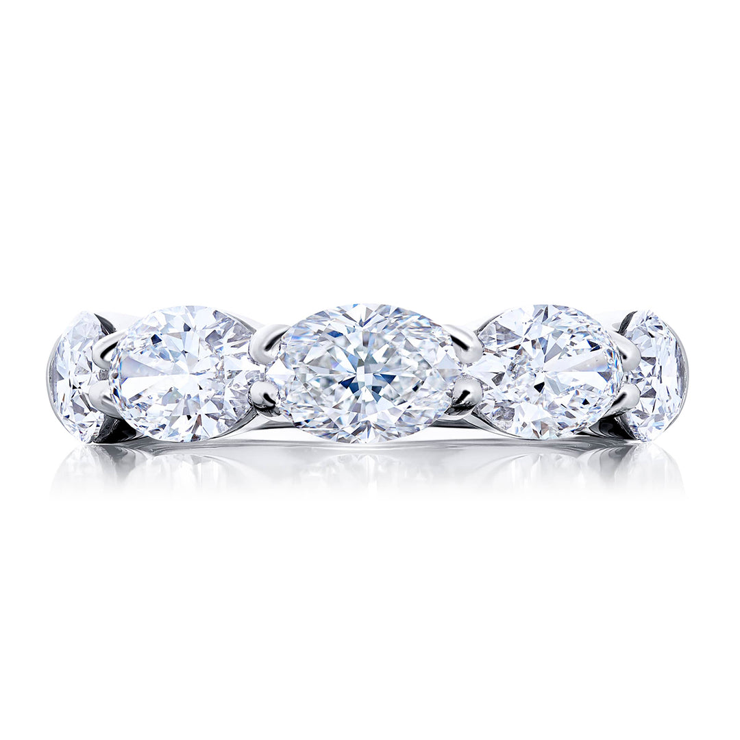 Elegance Elevated | Classic Single-Row GIA-Certified Diamond Band in Pure Platinum