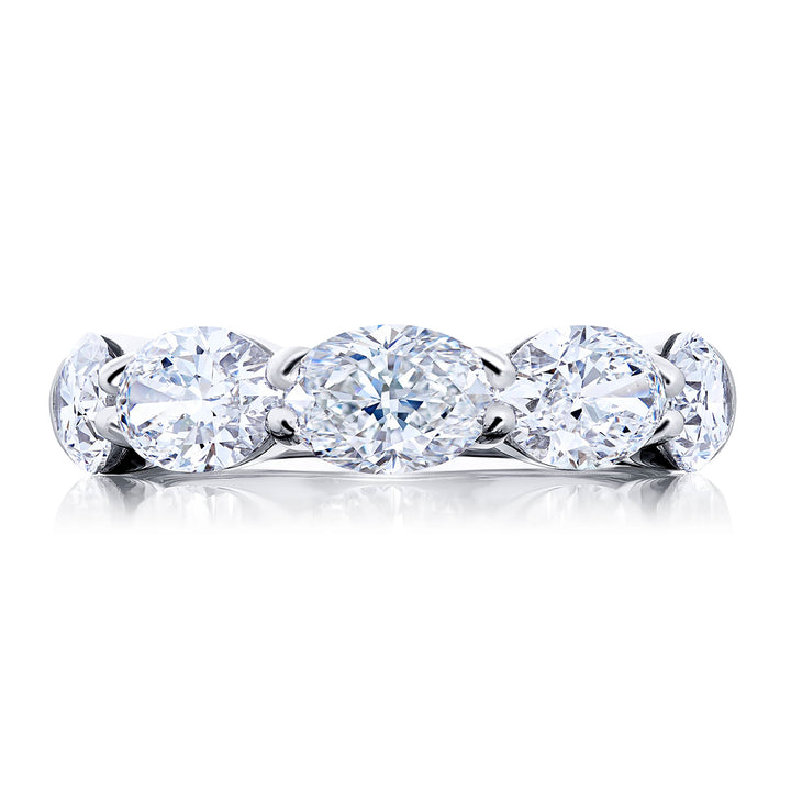 Elegance Elevated | Classic Single-Row GIA-Certified Diamond Band in Pure Platinum