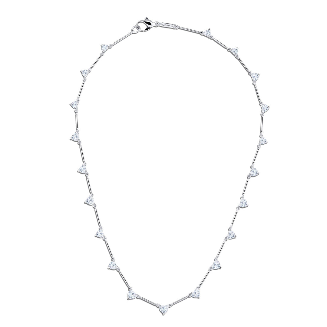 Platinum Heart-Shaped Diamond Necklace