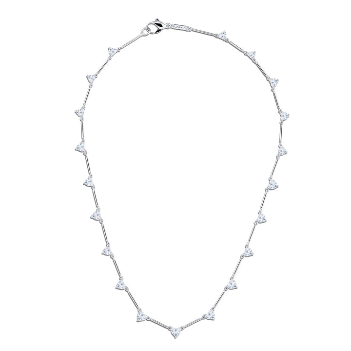 Platinum Heart-Shaped Diamond Necklace