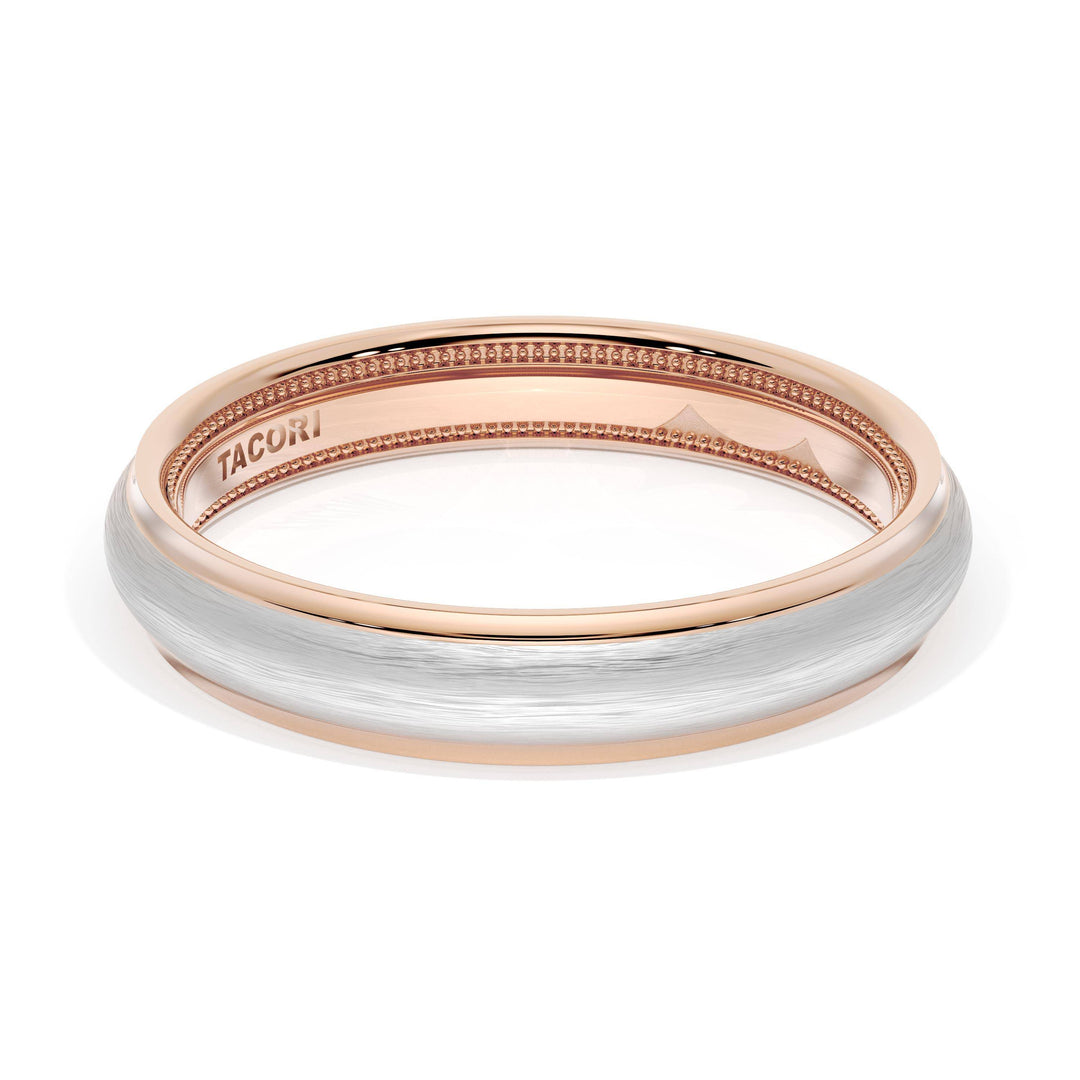 Rounded Brush Finish Wedding Band