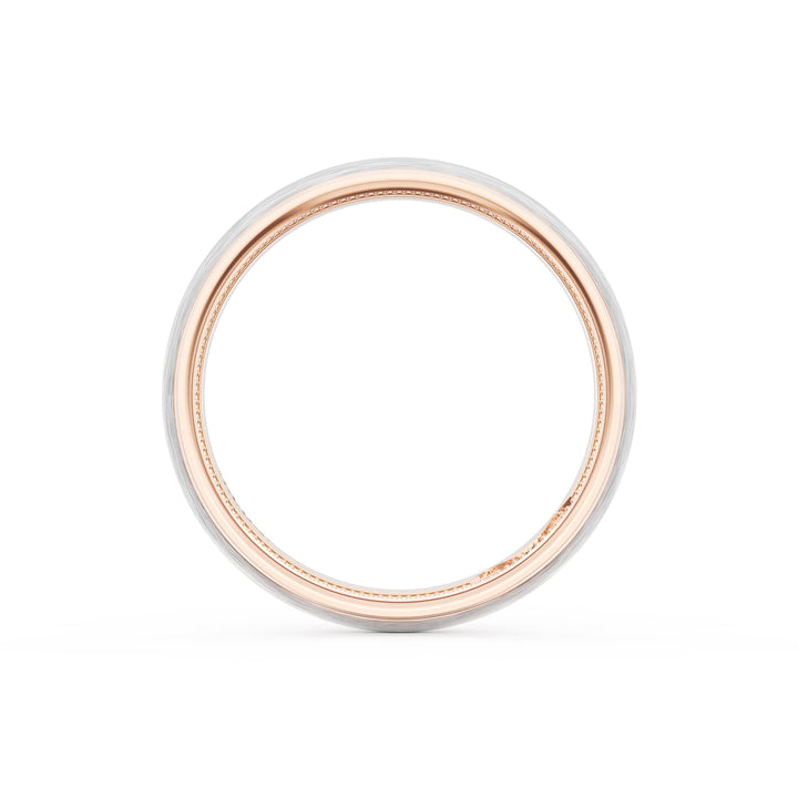 Rounded Brush Finish Wedding Band