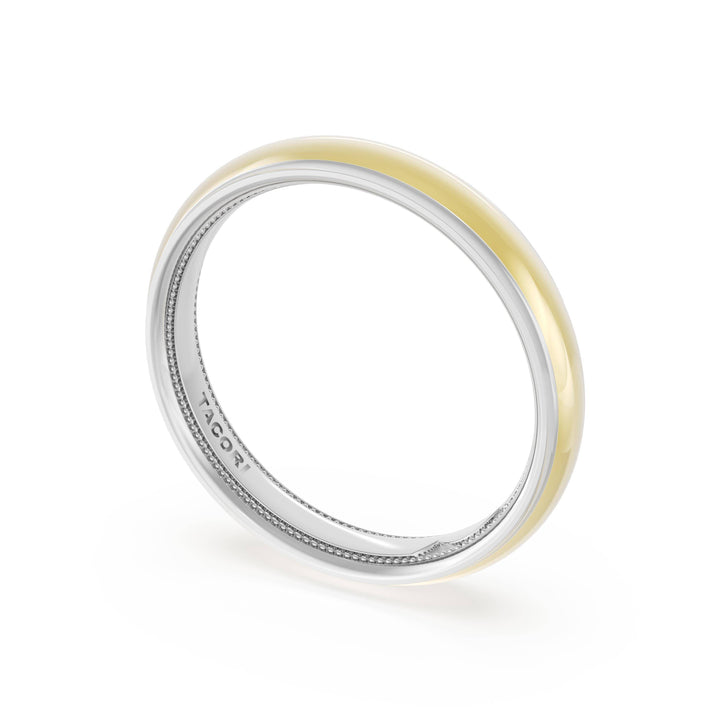Rounded High Polish Finish Wedding Band