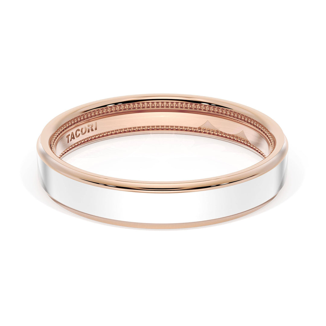 Flat High Polish Finish Wedding Band
