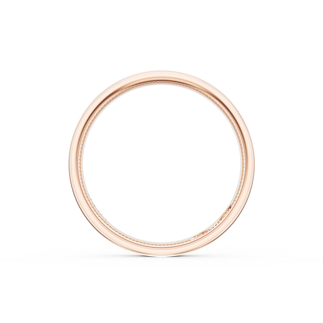 Flat High Polish Finish Wedding Band