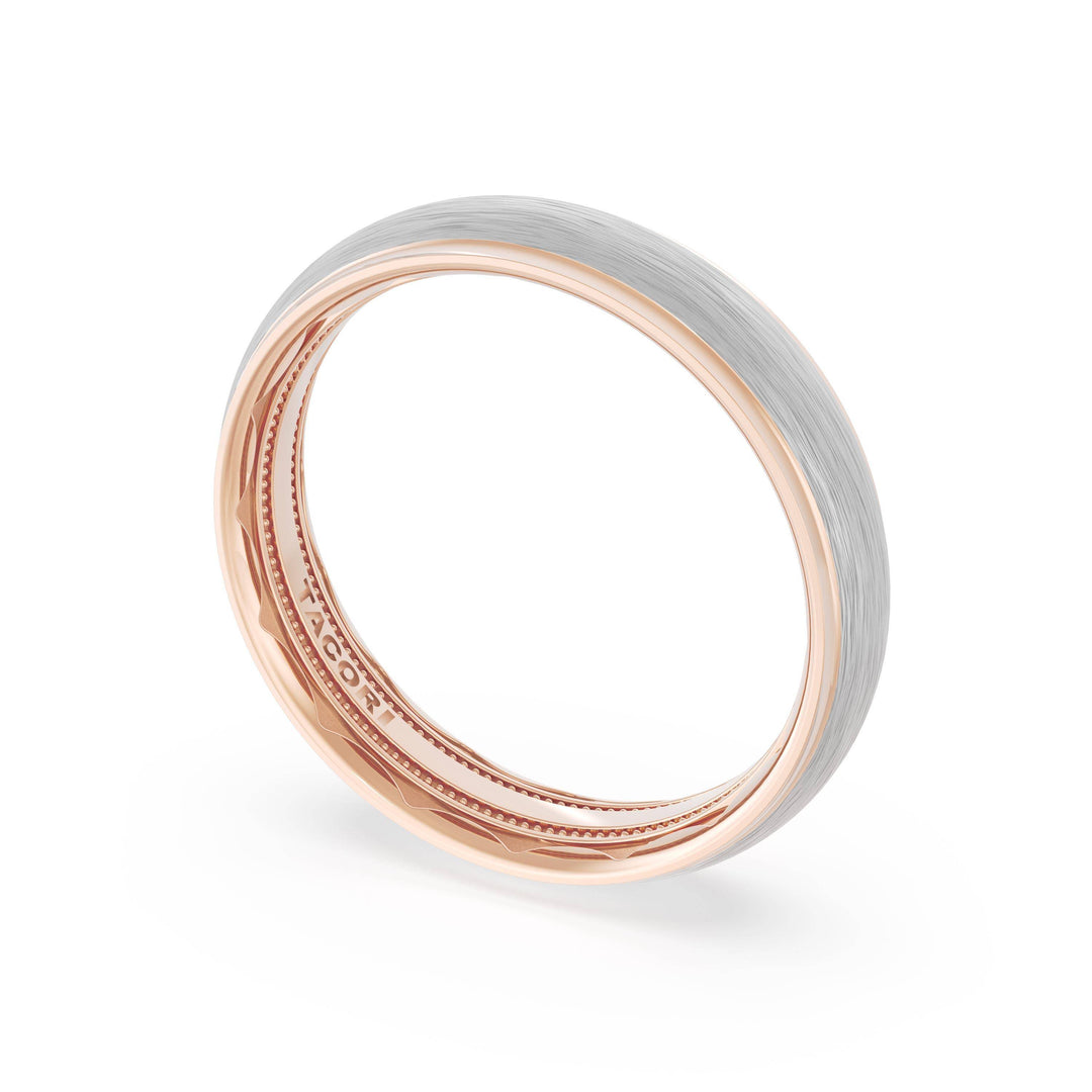 Rounded Brush Finish Wedding Band