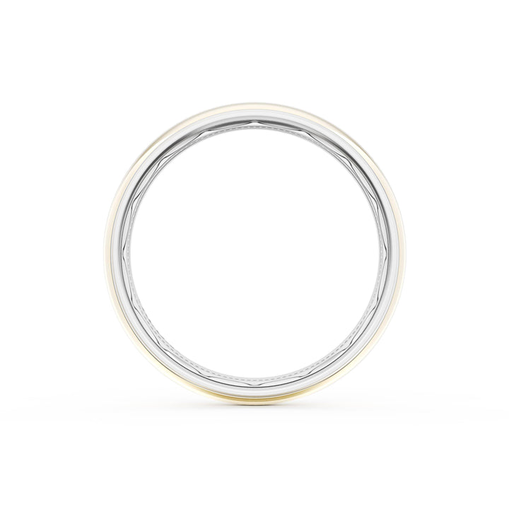 Rounded High Polish Finish Wedding Band