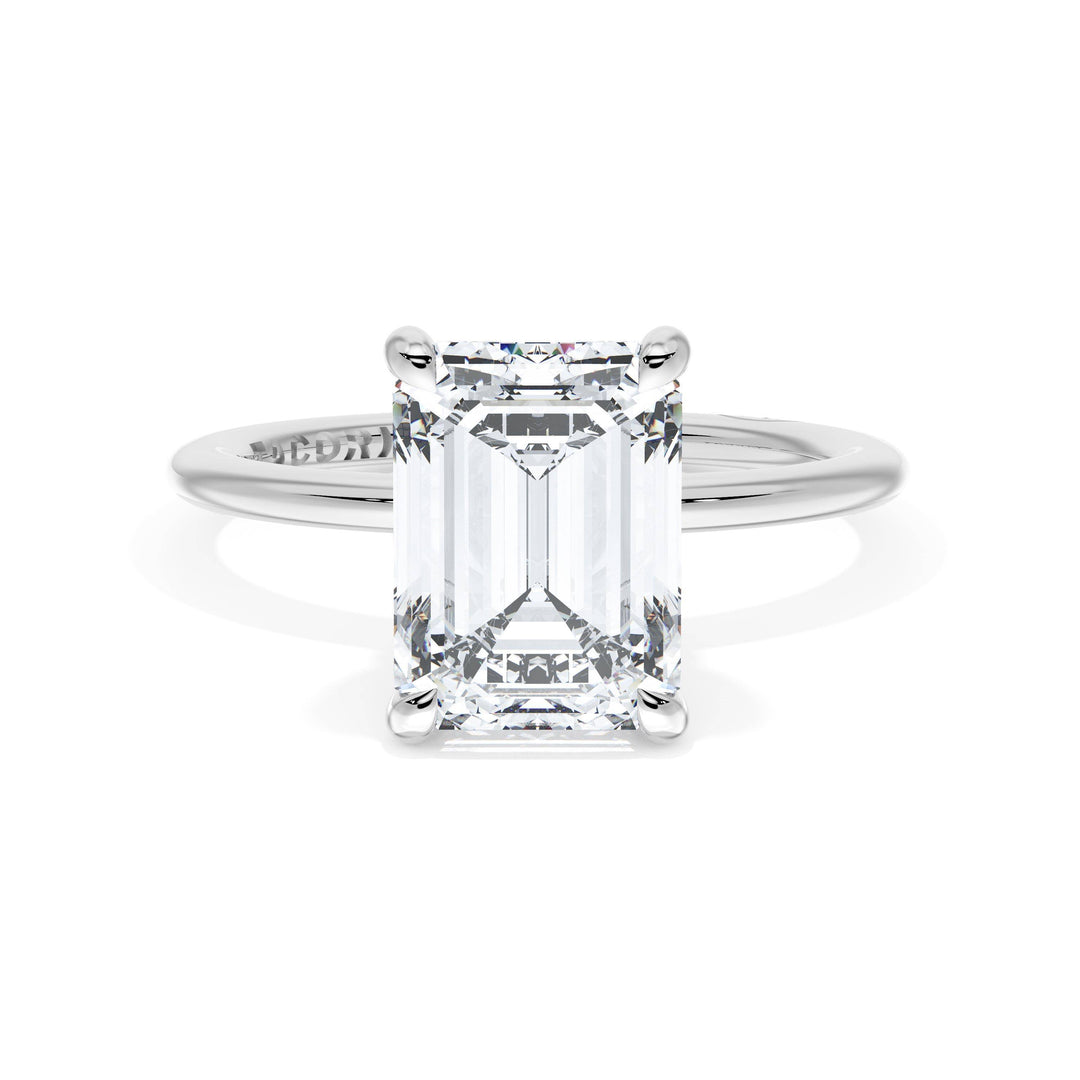 Emerald Solitaire Engagement Ring