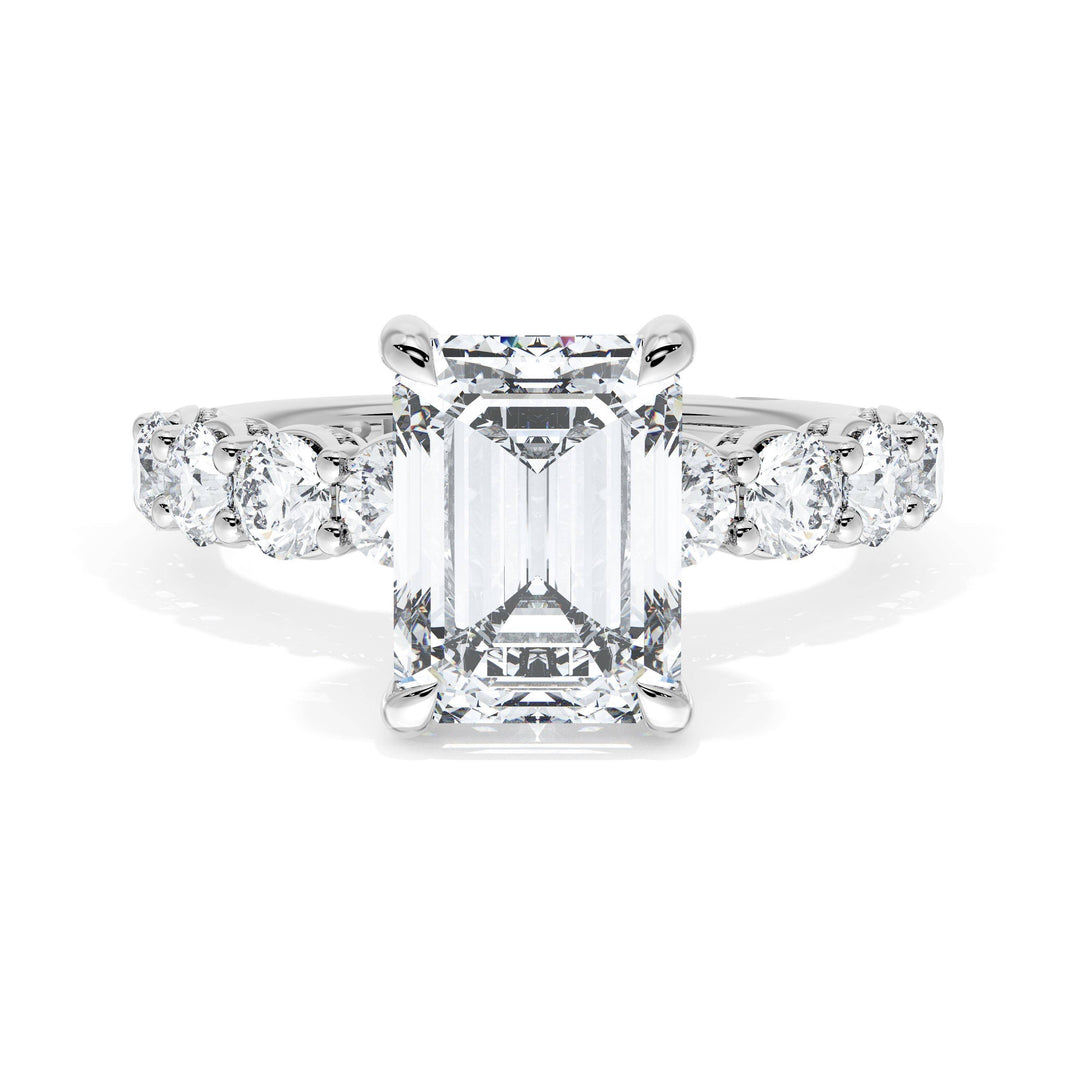 Emerald Solitaire Engagement Ring