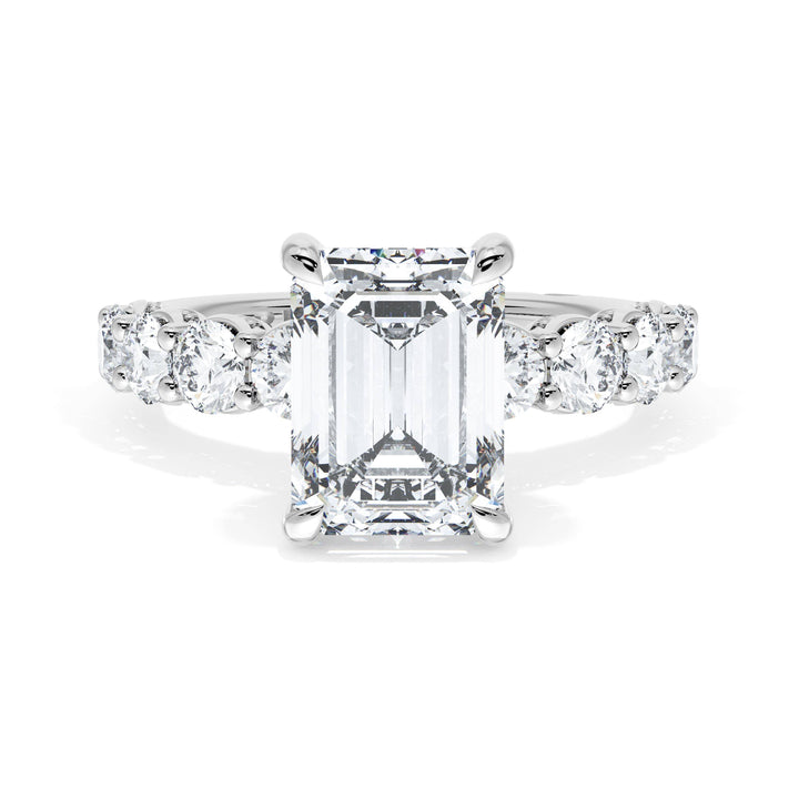 Emerald Solitaire Engagement Ring