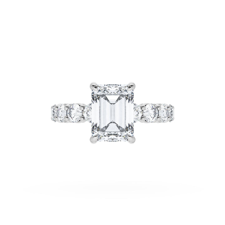 Emerald Solitaire Engagement Ring