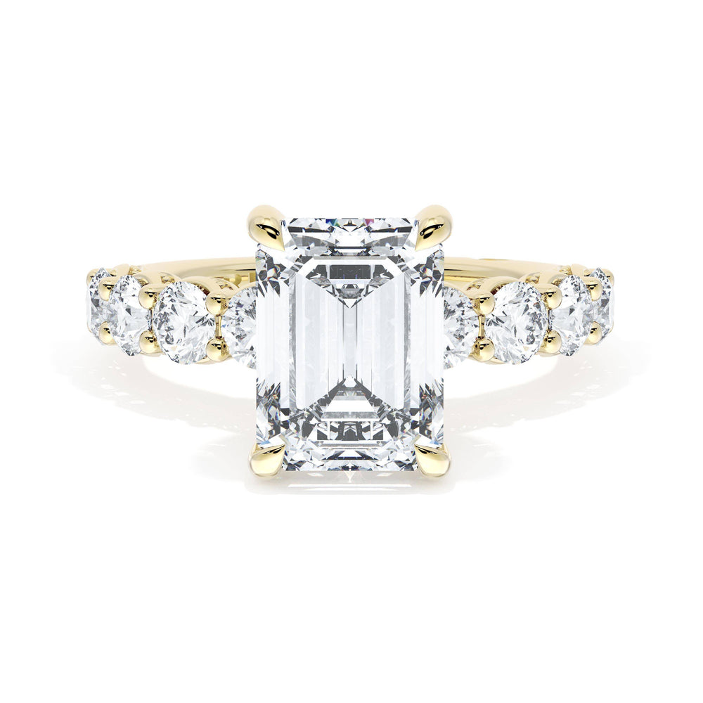 Emerald Solitaire Engagement Ring