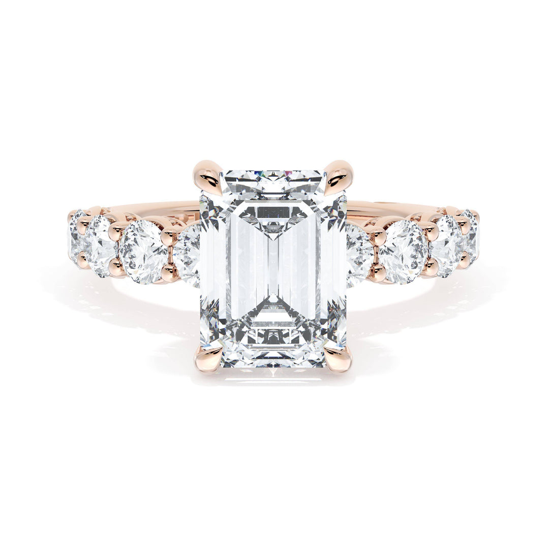 Emerald Solitaire Engagement Ring