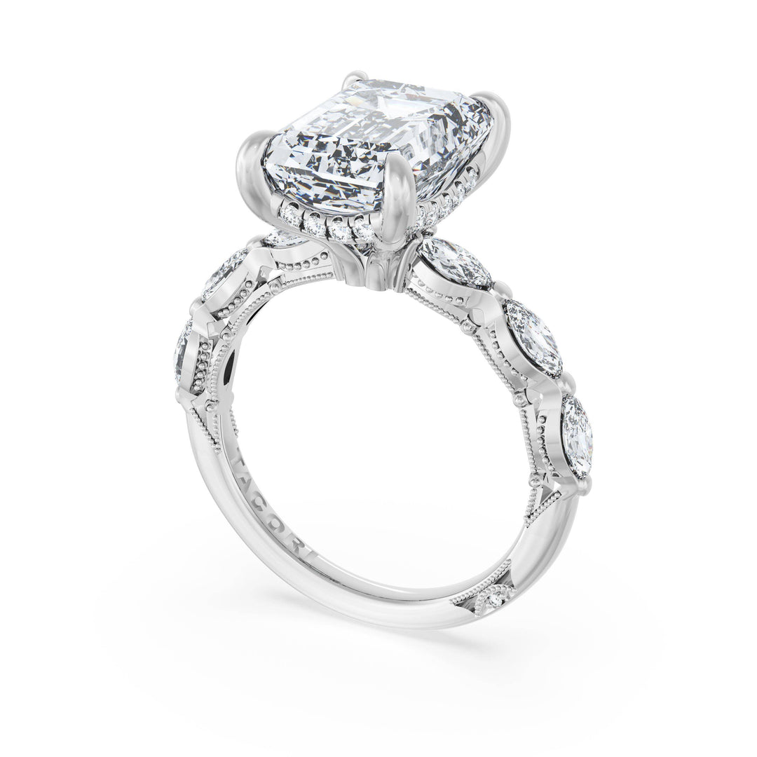 Emerald Solitaire Engagement Ring
