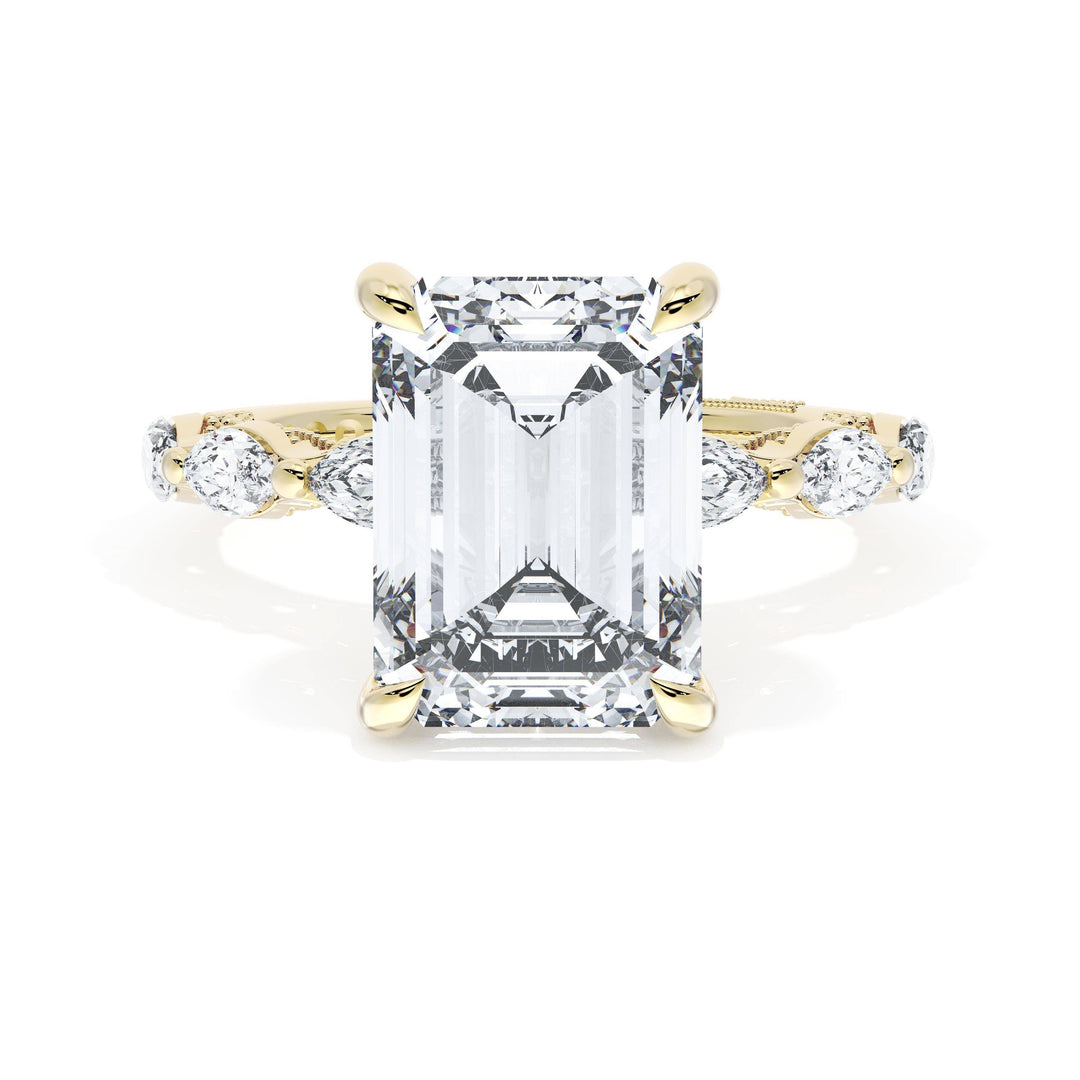 Emerald Solitaire Engagement Ring
