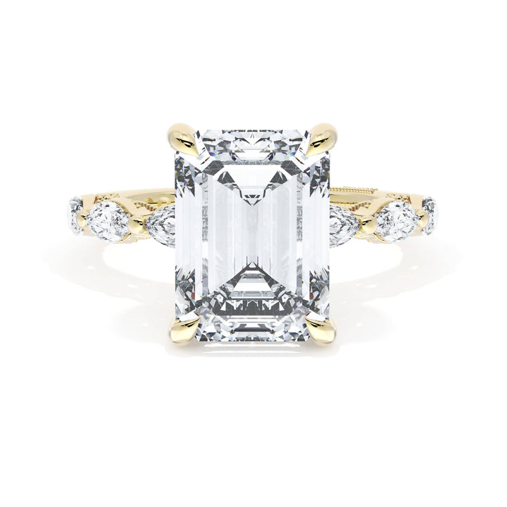 Emerald Solitaire Engagement Ring