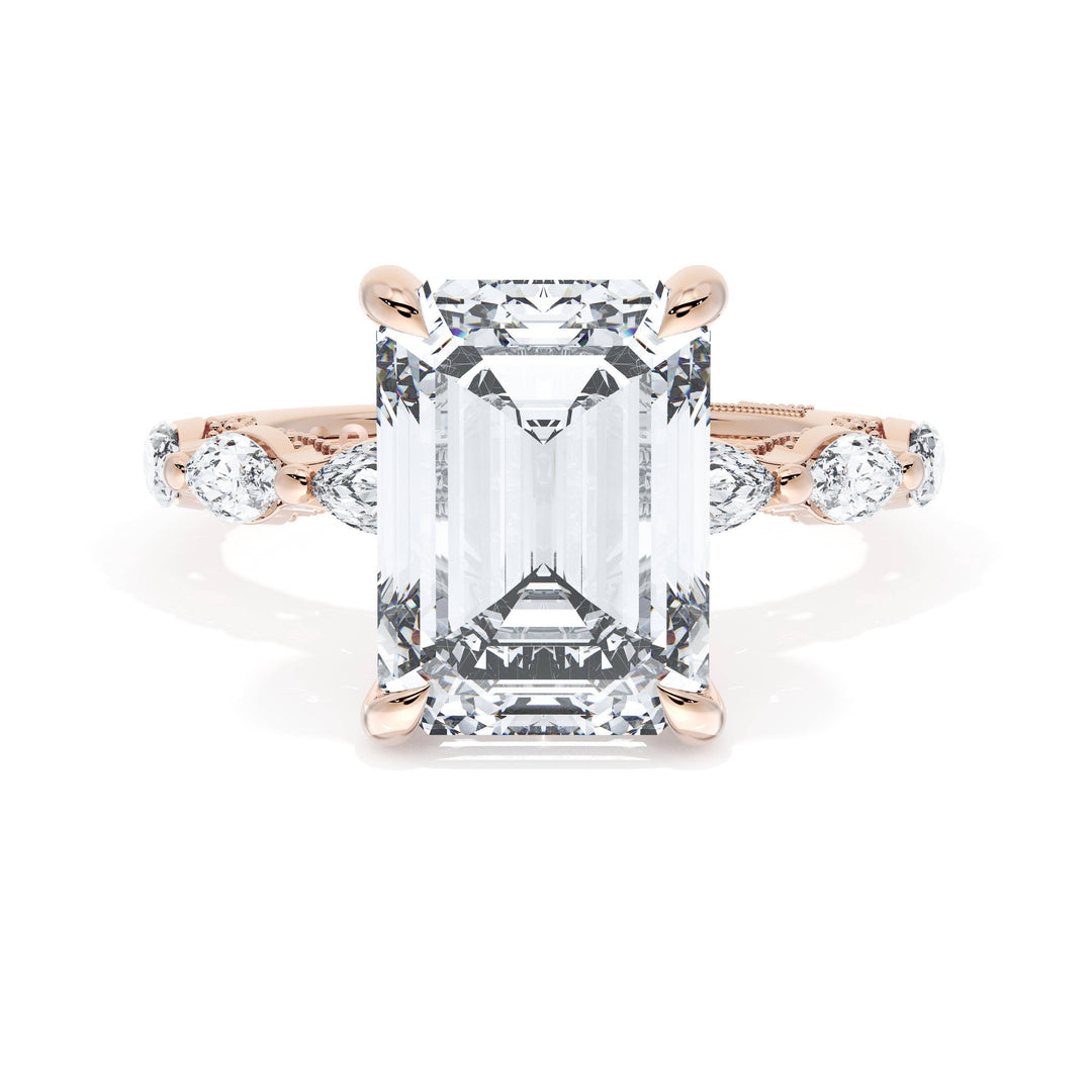Emerald Solitaire Engagement Ring