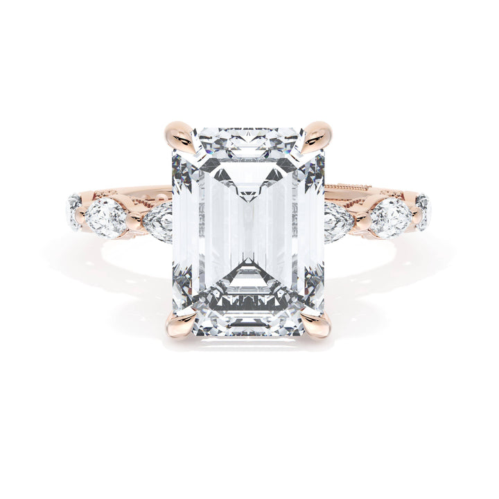 Emerald Solitaire Engagement Ring