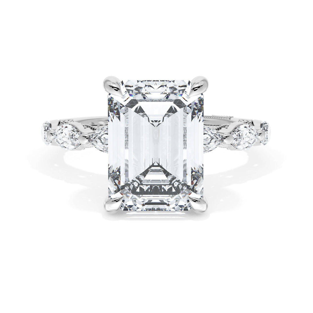 Emerald Solitaire Engagement Ring