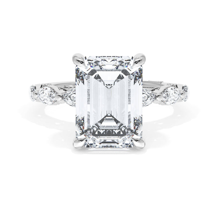Emerald Solitaire Engagement Ring