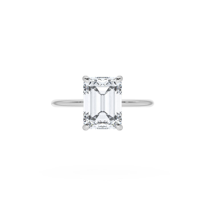 Emerald Solitaire Engagement Ring