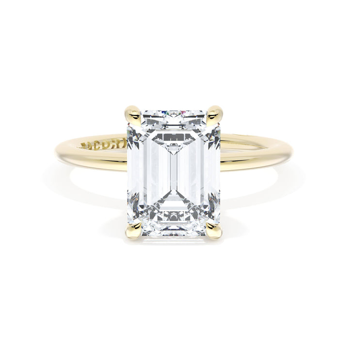 Emerald Solitaire Engagement Ring