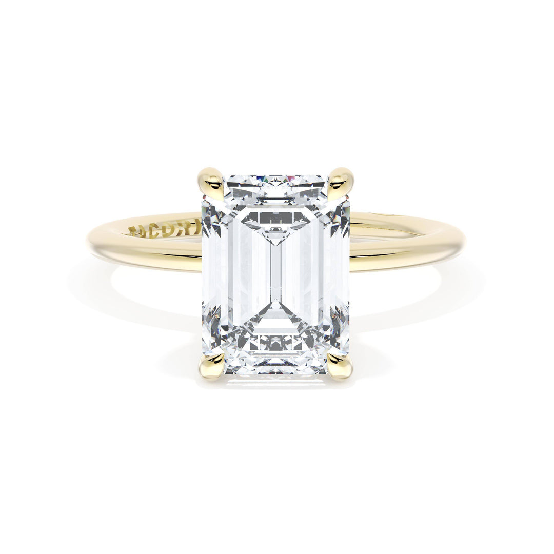 Emerald Solitaire Engagement Ring