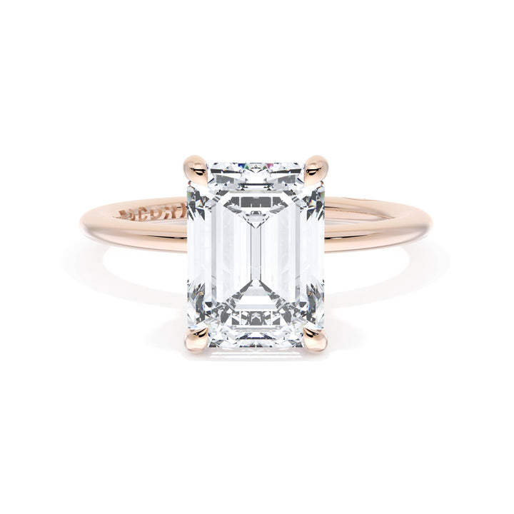 Emerald Solitaire Engagement Ring