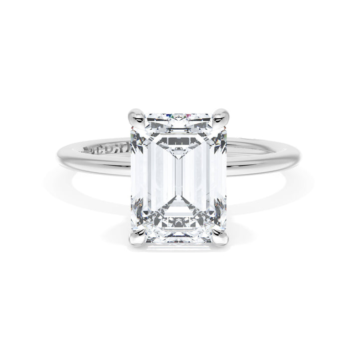 Emerald Solitaire Engagement Ring